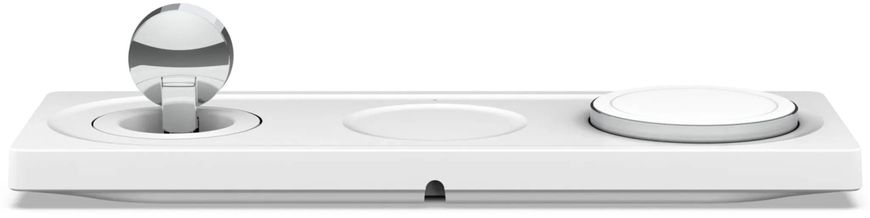 Мережевий, бездротовий зарядний пристрій Belkin BOOST CHARGE PRO 3-in-1 Wireless Charging Pad with MagSafe White (WIZ016vfWH)