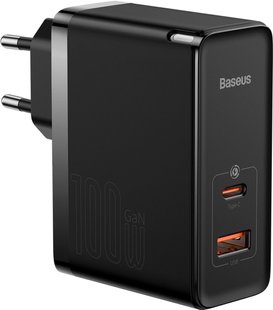 Мережевий зарядний пристрій Baseus GaN5 Pro Fast Charger Type-C+USB 100W Black (CCGP090201)