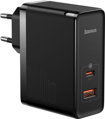 Сетевое зарядное устройство Baseus GaN5 Pro Fast Charger Type-C+USB 100W Black (CCGP090201)