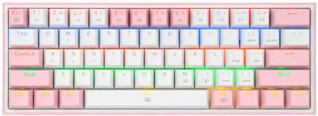 Клавиатура Redragon Fizz K616 Pro White-Pink RGB ENG, Белый-Розовый