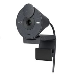 Веб-камера Logitech Brio 300 FHD Graphite (960-001436) Відкрита коробка, Сірий, Сірий