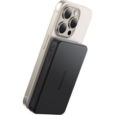 Зовнішній акумулятор (павербанк) Baseus Airpow || Qi2 Magnetic Power Bank 10000mAh 22.5W Black (P10080000123-00)