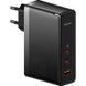 Сетевое зарядное устройство Baseus GaN5 Pro Fast Charger 2C+U 140W Black w/Type-C to Type-C cable (CCGP100201)