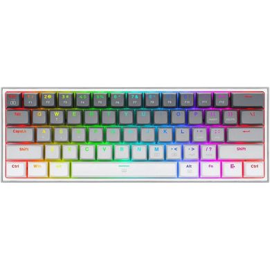 Клавиатура Redragon Fizz K617 Gray/Gray/White ENG/UKR (K617GGW-RGB), Серый-Серый-Белый, серый-серый-белый