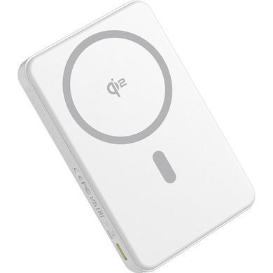 Зовнішній акумулятор (павербанк) Baseus Airpow || Qi2 Magnetic 10000mAh 22.5W White (P10080000213-00)