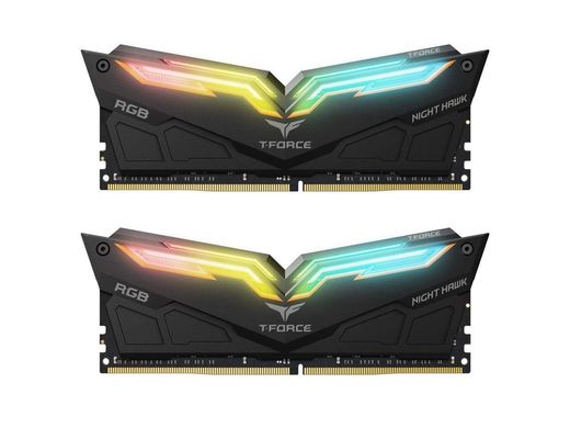 Оперативна пам'ять Team Group T-Force Night Hawk RGB 16GB DDR4-4000 16384MB (Kit of 2x8192) (TF1D416G4000HC18EDC01), DDR4, 16 Гб, 2, Охолодження модуля, Присутня