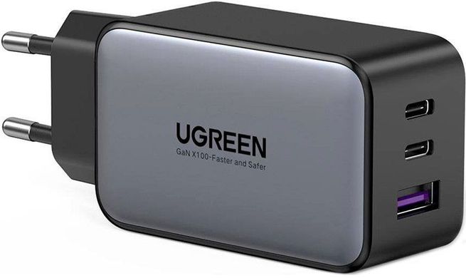 Мережевий зарядний пристрій UGREEN CD244 GaN X 65W QC4.0 PD3.0 Black (10335)