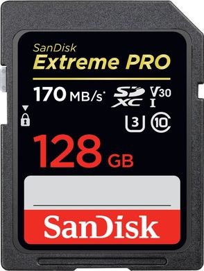 Карта памяти SanDisk 128 GB SDXC UHS-I U3 V30 Extreme PRO (SDSDXXD-128G-GN4IN)