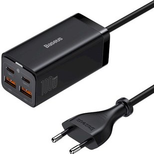 Мережевий зарядний пристрій Baseus GaN3 Pro 4 Ports Desktop Charger 100W Black (CCGP000101)