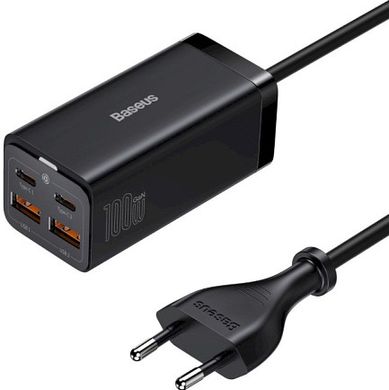 Мережевий зарядний пристрій Baseus GaN3 Pro 4 Ports Desktop Charger 100W Black (CCGP000101)