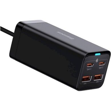 Мережевий зарядний пристрій Baseus GaN3 Pro 4 Ports Desktop Charger 100W Black (CCGP000101)