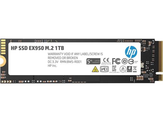 SSD HP EX950 1TB SSD M. 2 2280 PCIe 3.1 x4 NVMe 3D (5MS23AA#ABC), Чорний