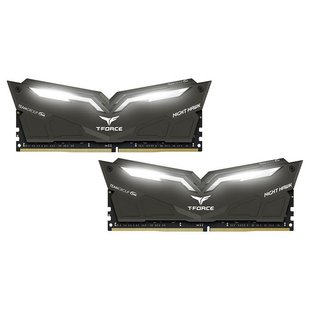 Оперативна Пам'ять TEAM 16 GB (2x8GB) DDR4 3200 MHz T-Force Night Hawk White LED (THWD416G3200HC16CDC01), DDR4, 16 Гб, 2, Охолодження модуля, Присутня