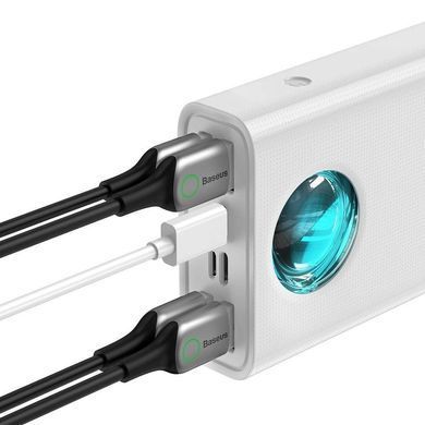 Зовнішній акумулятор (павербанк) Baseus Amblight Digital Display Quick Charge 65W 30000mAh White (PPLG-A02)