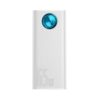 Зовнішній акумулятор (павербанк) Baseus Amblight Digital Display Quick Charge 65W 30000mAh White (PPLG-A02)
