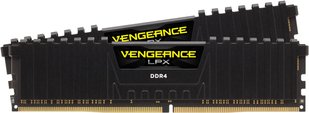 Память для настольных компьютеров Corsair 32 GB (2x16GB) DDR4 3200 MHz Vengeance LPX Black (CMK32GX4M2E3200C16), DDR4, 32 Гб, 2, Охлаждения модуля, Отсутствует