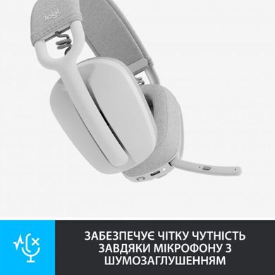 Навушники з мікрофоном Logitech Zone Vibe 100 White (981-001219)