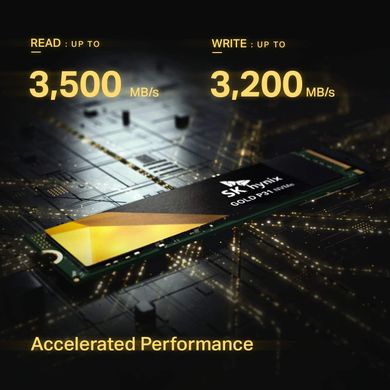 SSD SK hynix Gold P31 1TB M.2 PCIe Gen3x4 3D TLC (SHGP31-1000GM-2), Чорний