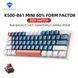 Механическая клавиатура Machenike K500-B61 Red Switch BW ENG/UKR