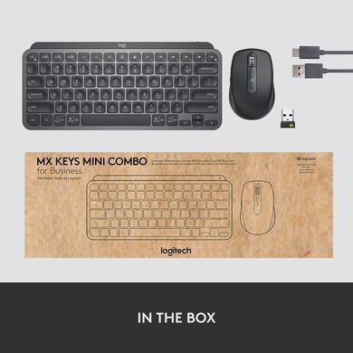 Комплект Клавіатура Logitech MX Keys Mini Combo for Business Wireless Mouse and Keyboard Combo ESP/UKR Graphite (920-011053)