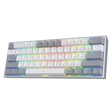 Клавіатура Redragon Fizz K617 White/Gray ENG (K617RGB-WG), Білий-Сірий, білий-сірий