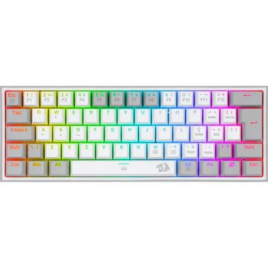 Клавіатура Redragon Fizz K617 White/Gray ENG (K617RGB-WG), Білий-Сірий, білий-сірий