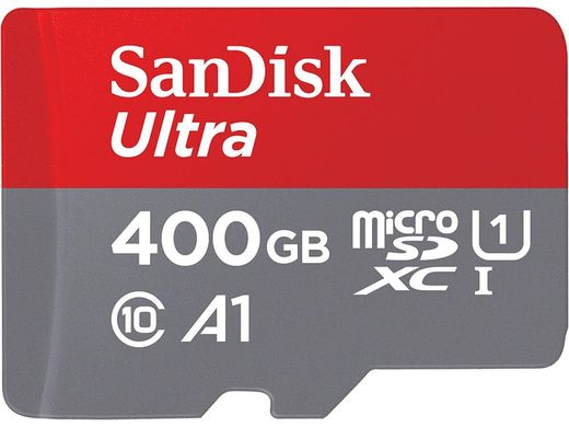 Карта пам'яті SanDisk 400GB Ultra microSDXC A1 UHS-I/U1 Class 10 with Adapter Speed Up to 100MB/s (SDSQUAR-400G-GN6MA)