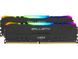 Оперативна пам'ять Crucial DDR4-3600 16384MB PC4-28800 (Kit of 2x8192) Ballistix Black RGB (BL2K8G36C16U4BL), DDR4, 16 Гб, 2, Підтримка профілю XMP, Присутня