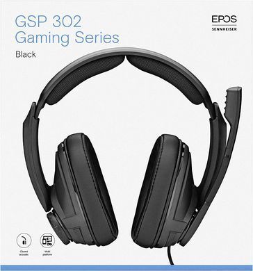 Компьютерная гарнитура Sennheiser GSP 302 (1000242), На дужке