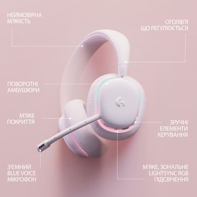 Навушники з мікрофоном Logitech G735 Off White (981-001083)