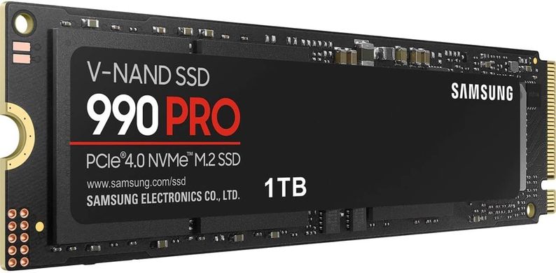 SSD Samsung 990 Pro 1TB M.2 PCIe 4.0 x4 V-NAND 3bit MLC (MZ-V9P1T0BW), Черный