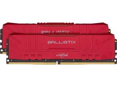 Оперативная память Crucial DDR4-3600 16384MB PC4-28800 (Kit of 2x8192) Ballistix Red (BL2K8G36C16U4R), DDR4, 16 Гб, 2, Поддержка профиля XMP, Отсутствует