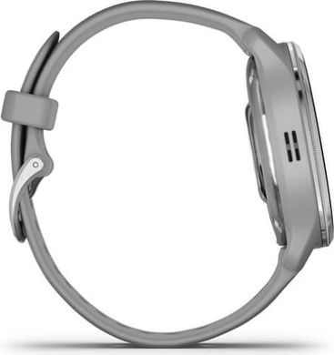 Смарт-часы Garmin Venu 2 Plus Silver S. Steel Bezel w. Powder G. Case and S. Band (010-02496-00/10)