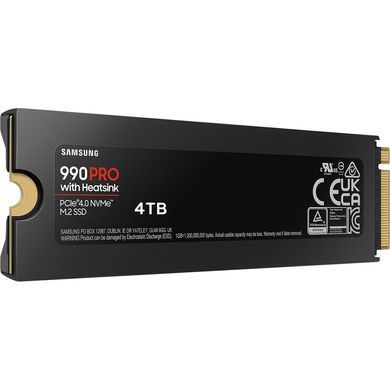 SSD накопитель Samsung 990 PRO with Heatsink 4 TB (MZ-V9P4T0CW)