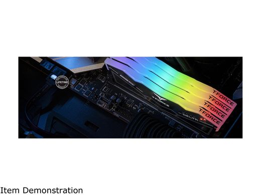 Оперативна пам'ять Team T-Force Delta RGB DDR5 6000 MHz 32GB (2x16GB) CL30 (FF3D532G6000HC30DC01), DDR5, 32 Гб, 2, Охолодження модуля, Присутня