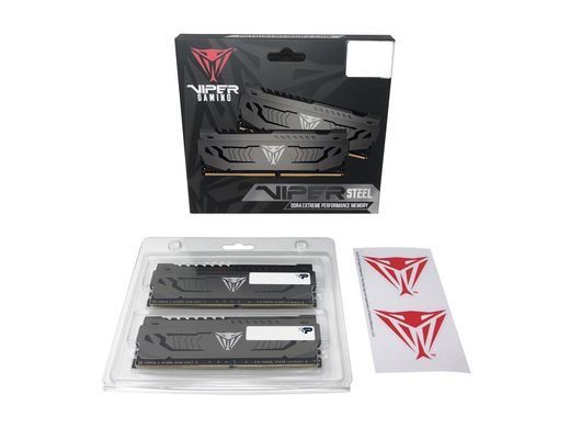 Оперативная память PATRIOT 16 GB (2x8GB) DDR4 3866 MHz Viper Steel (PVS416G386C8K), DDR4, 16 Гб, 2, Охлаждения модуля, Отсутствует
