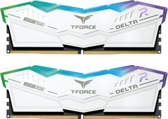 Оперативная память Team T-Force Delta RGB White  DDR5 6000 MHz 32GB (2x16GB) CL30 (FF4D532G6000HC30DC01), DDR5, 32 Гб, 2, Охлаждения модуля, Присутствует