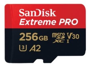 Карта памяти SanDisk 256 GB microSDXC UHS-I U3 Extreme Pro A2 + SD Adapter SDSQXCZ-256G-GN6MA