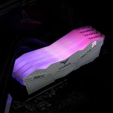 Оперативна пам'ять Team T-Force Delta RGB White DDR5 6000 MHz 32GB (2x16GB) CL30 (FF4D532G6000HC30DC01), DDR5, 32 Гб, 2, Охолодження модуля, Присутня