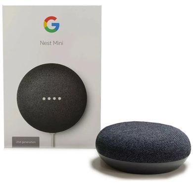 Розумна колонка Google Nest Mini Carbon 2nd Generation Європейська версія (GA00781-EU), Сірий