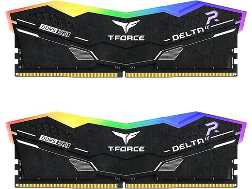 Оперативная память Team T-Force DELTAα RGB AMD EXPO DDR5 6000 MHz 32GB (2x16GB) CL38 (FF7D532G6000HC38ADC01), DDR5, 32 Гб, 2, Охлаждения модуля, Присутствует