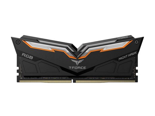 Оперативна пам'ять TEAM 16 GB (2x8GB) DDR4 3200 MHz T-Force Night Hawk RGB Black (TF1D416G3200HC16CDC01), DDR4, 16 Гб, 2, Охолодження модуля, Присутня