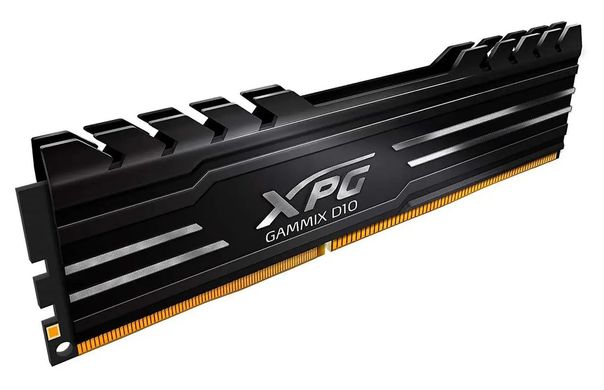 Оперативна пам'ять ADATA XPG GAMMIX D10 16GB 288-Pin PC RAM DDR4 3200 PC4 25600 Desktop Memory Model (AX4U3200716G16A-SBK10), DDR4, 16 Гб, 2, Охолодження модуля, Відсутня