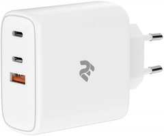 2E Dual USB-C Wall Charger GaN 65W (2E-WC3USB65W-W)