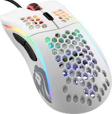 Миша Glorious Model D Minus Glossy USB White (GLO-MS-DM-GW), 12000 dpi