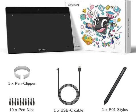 Графічний планшет XP-Pen Deco Fun S Black, Чорний