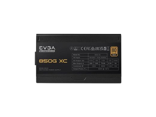 Блок питания EVGA Supernova 850G XC 520-5G-0850-K1, 80 Plus Gold, PCIe 5.0, ATX 3.0 850W