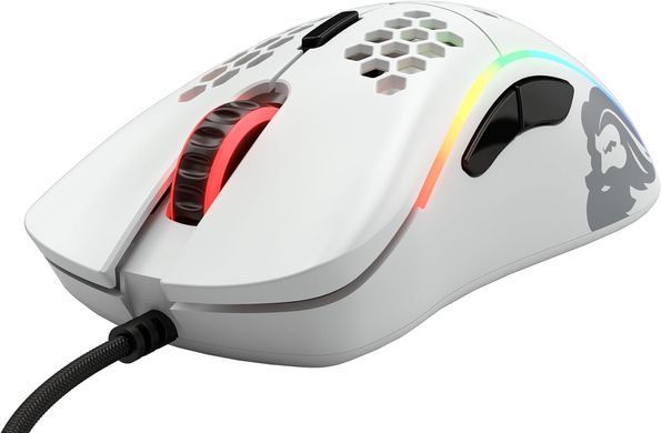 Миша Glorious Model D Minus Glossy USB White (GLO-MS-DM-GW), 12000 dpi