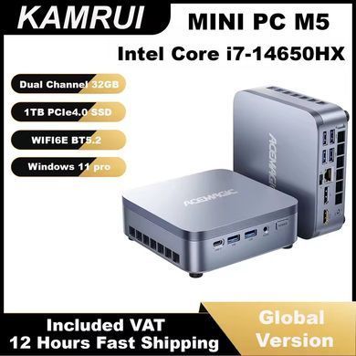 Міні-комп'ютер KAMRUI M5 Intel i7-14650HX 16Cores 32GB DDR4 1TB SSD