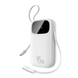 Зовнішній акумулятор (Power Bank) Baseus EnerFill FC31 Digital Display Power Bank with Built-in USB-C + C Cable 20000mAh 45W Moon White (P10082105213-00)